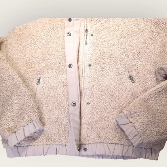 Vuori Umber Pink Sherpa Jacket Small Zip Up Coat - Picture 13 of 13